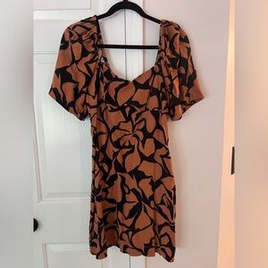 a new day Black and Brown Linen Dress